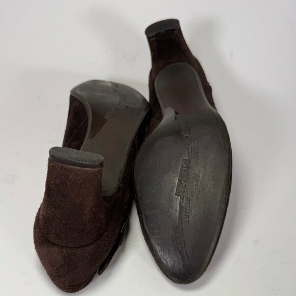 Stuart Weitzman Ankle Boots Suede Brown Women Size 6.5 - Picture 7 of 8